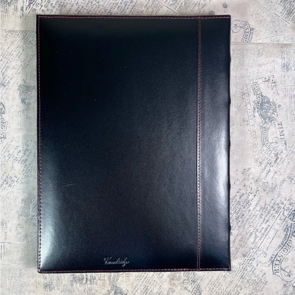 Cambridge Premium Genuine Leather Napa Journal Black Executive Notebook